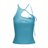 Solid color vest inner wear backless
